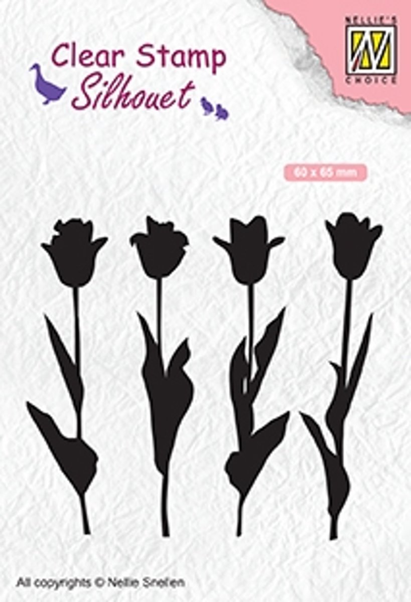 SIL066 Silhouet Clear stamps tulips